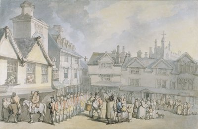 Una recensione in una piazza del mercato, c.1790 da Thomas Rowlandson
